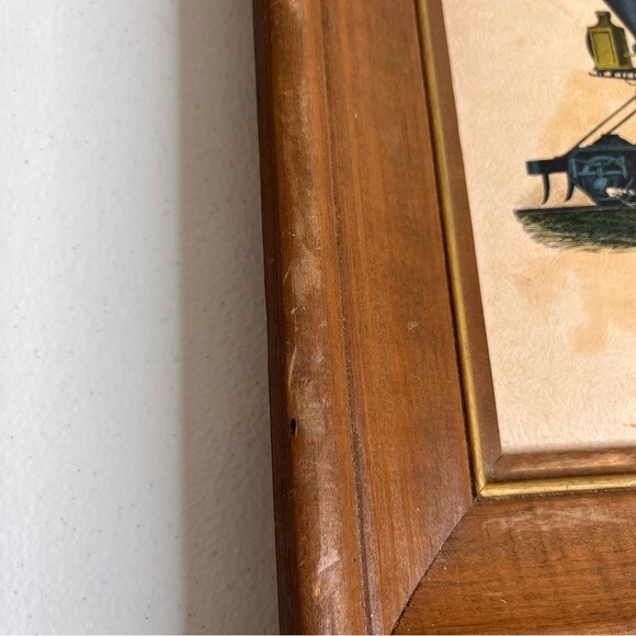 Vintage Framed Train Prints Pair of Two Mogul Tank  Double Ender Locomotives - Picture 15 of 16